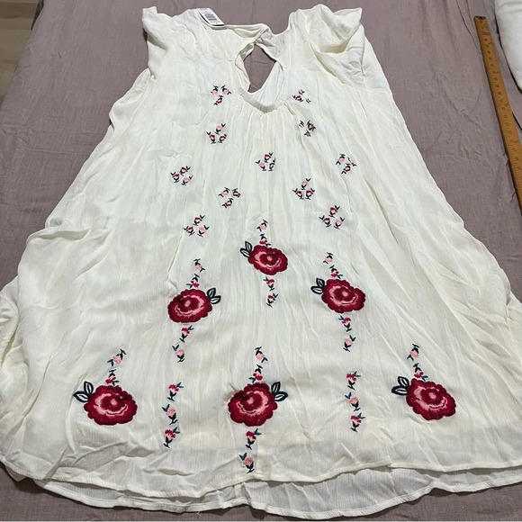 NWT Torrid Ivory Floral embroidered Gauze Dress Plus Size 4 Boho Festival Lined - Picture 10 of 10